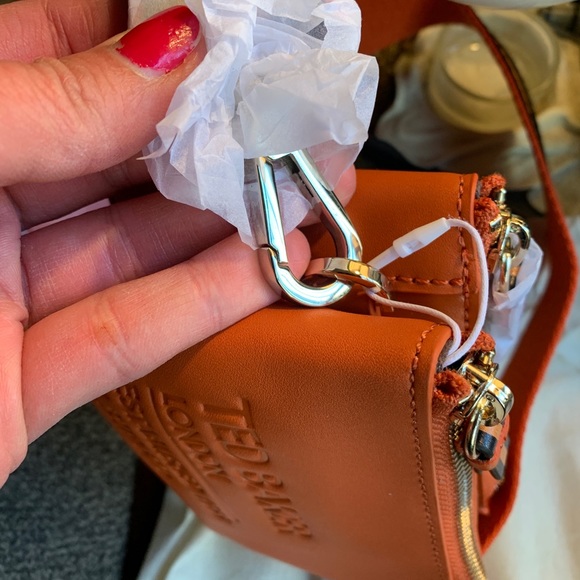 Authentic TED BAKER LONDON LOGO Leather double zip Crosby - Picture 11 of 15